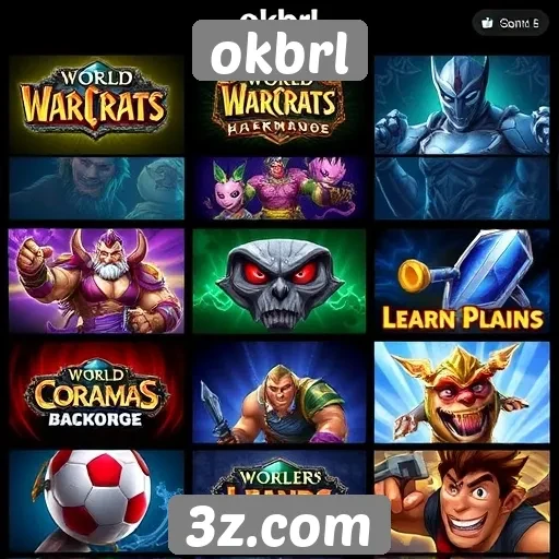 variedade de jogos disponíveis no okbrl