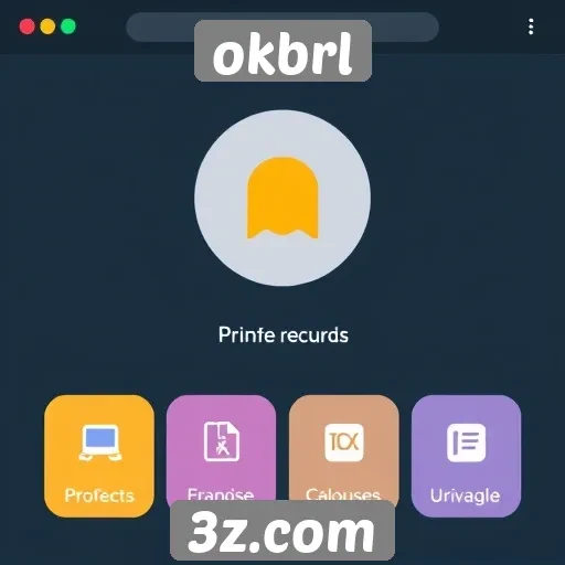 Principais recursos de interação no site okbrl